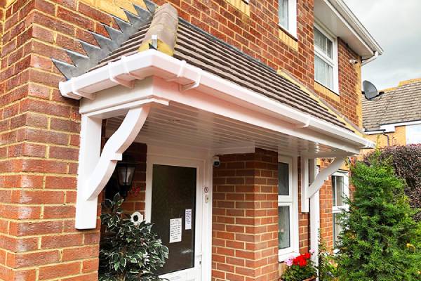 grp flat roof canopy